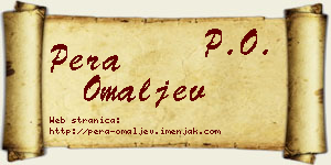 Pera Omaljev vizit kartica